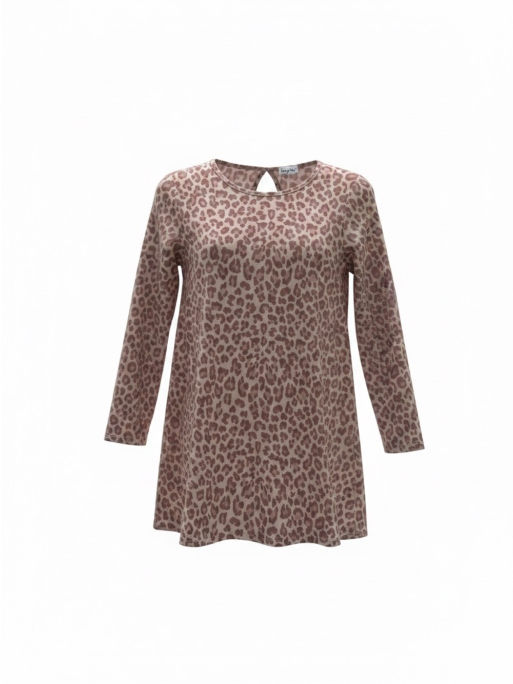 love, Fire Mauve Leopard Print Keyhole Tunic